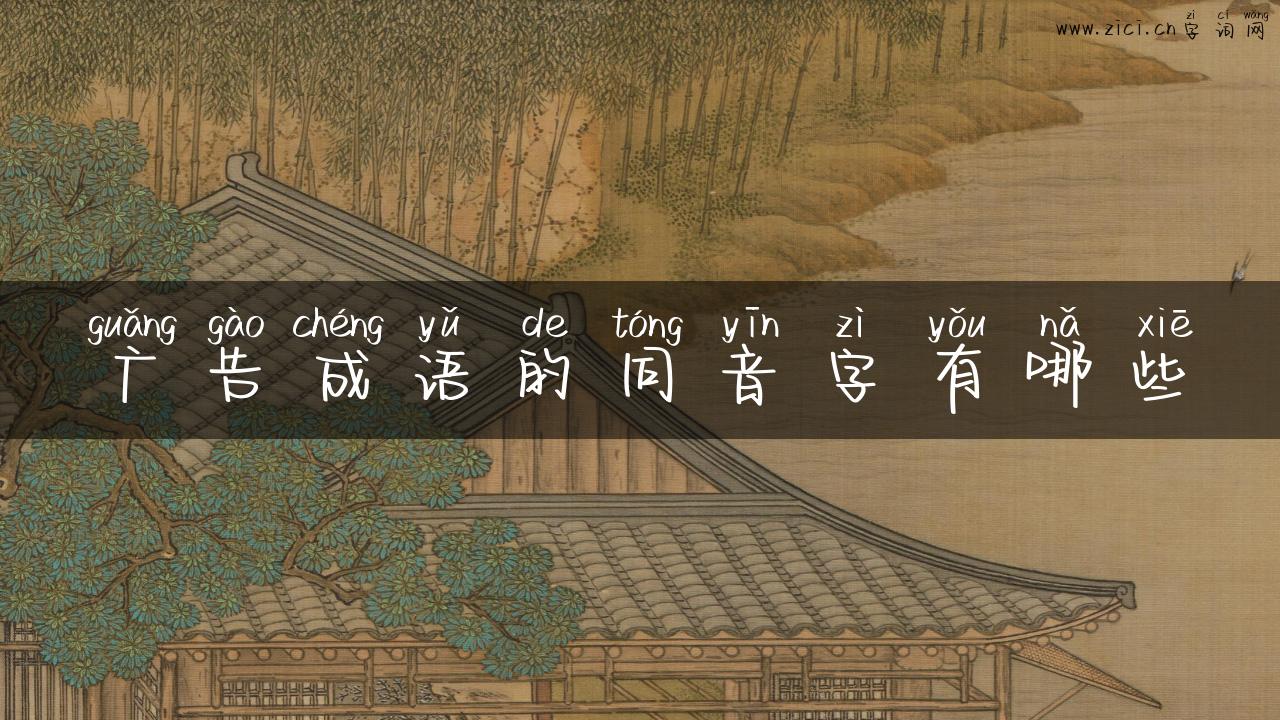 广告成语的同音字有哪些