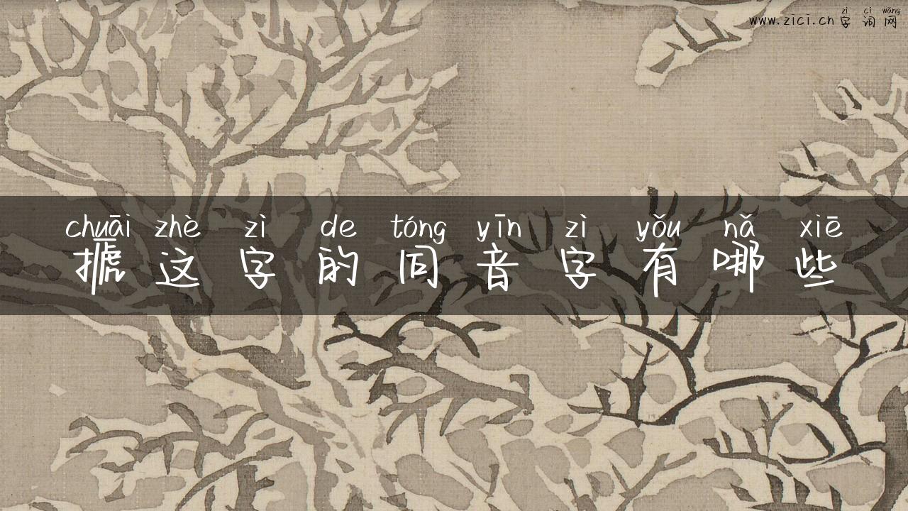 搋这字的同音字有哪些