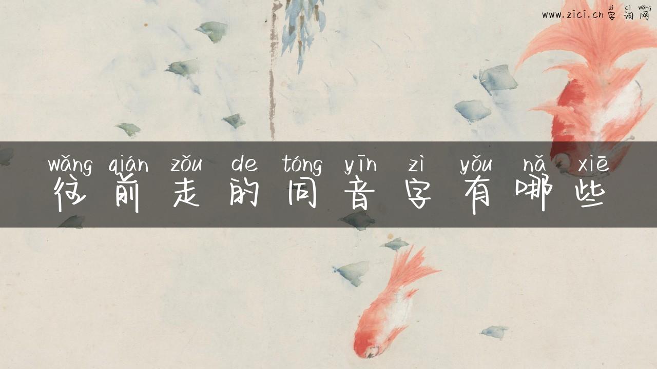 往前走的同音字有哪些
