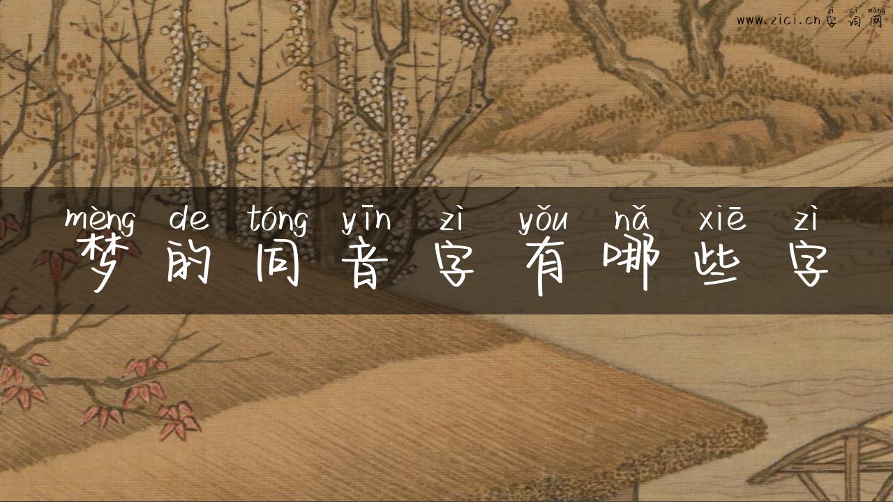 梦的同音字有哪些字