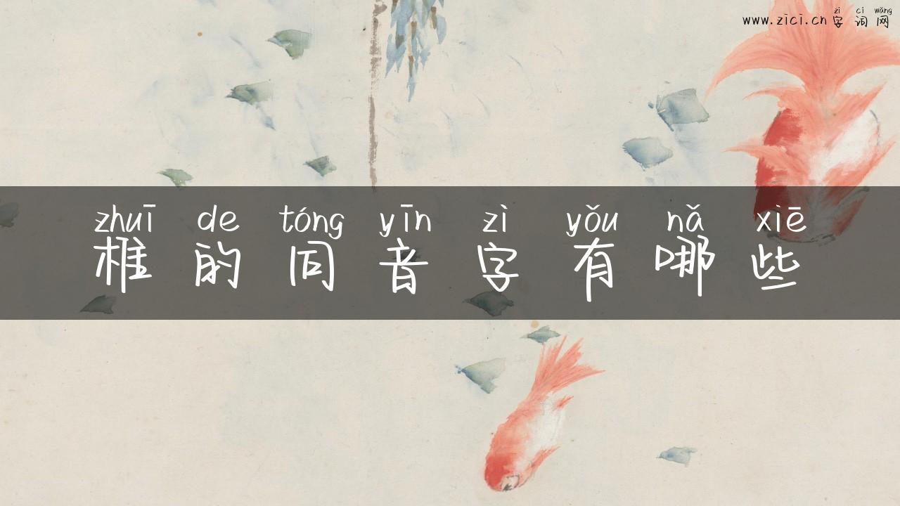 椎的同音字有哪些