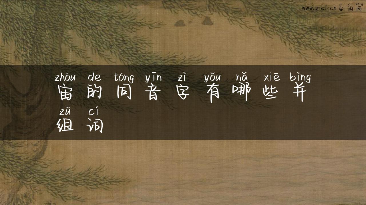 宙的同音字有哪些并组词