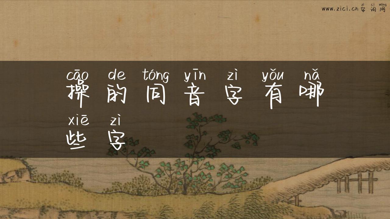 操的同音字有哪些字
