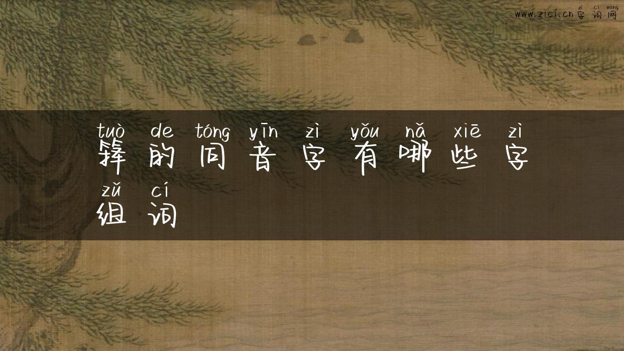 箨的同音字有哪些字组词