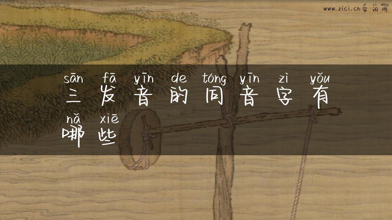 三发音的同音字有哪些