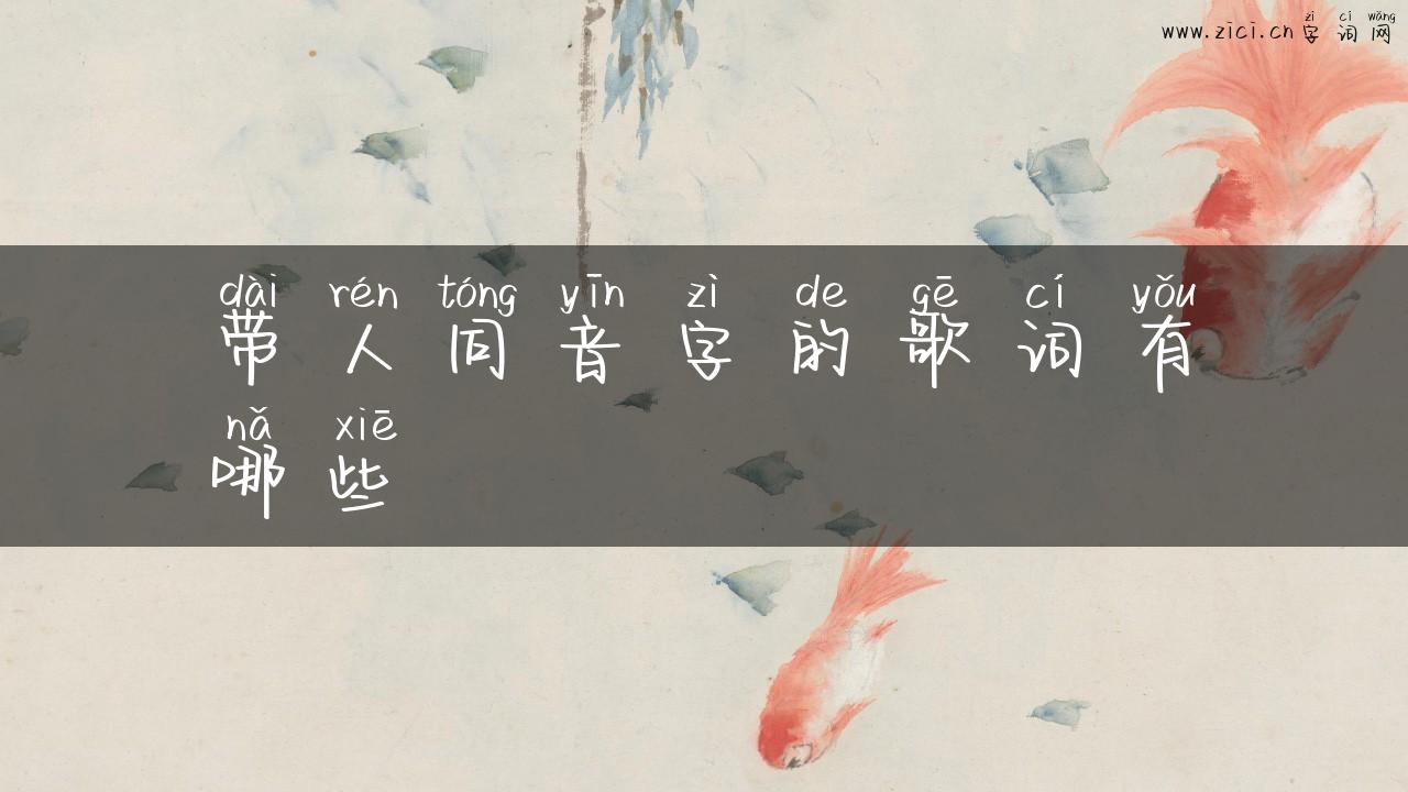 带人同音字的歌词有哪些