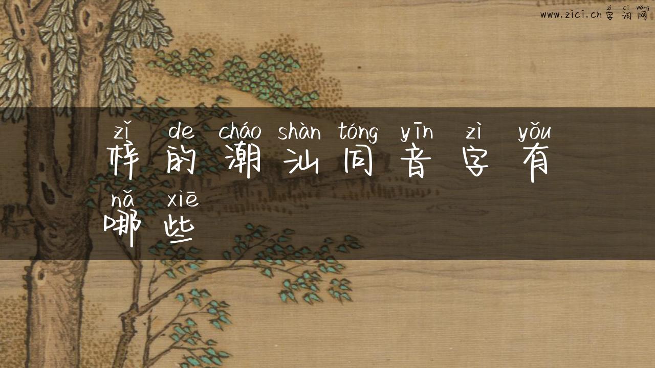 梓的潮汕同音字有哪些