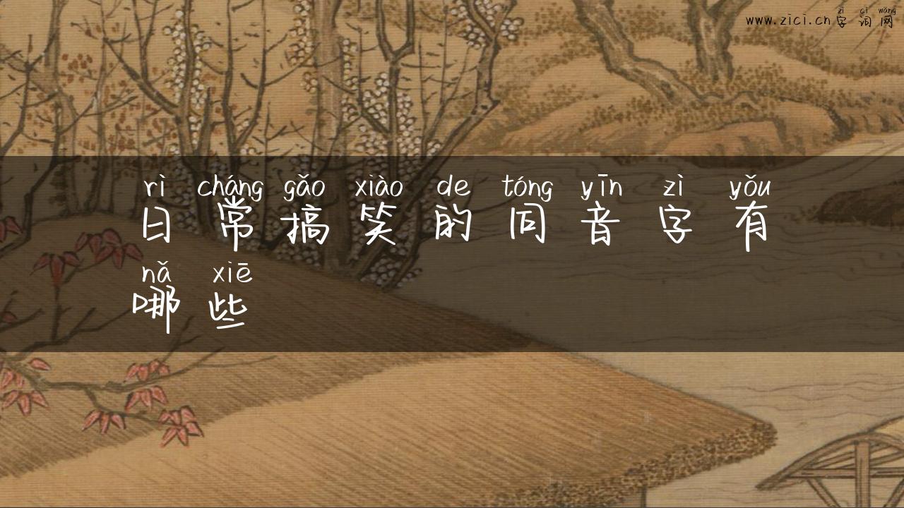 日常搞笑的同音字有哪些