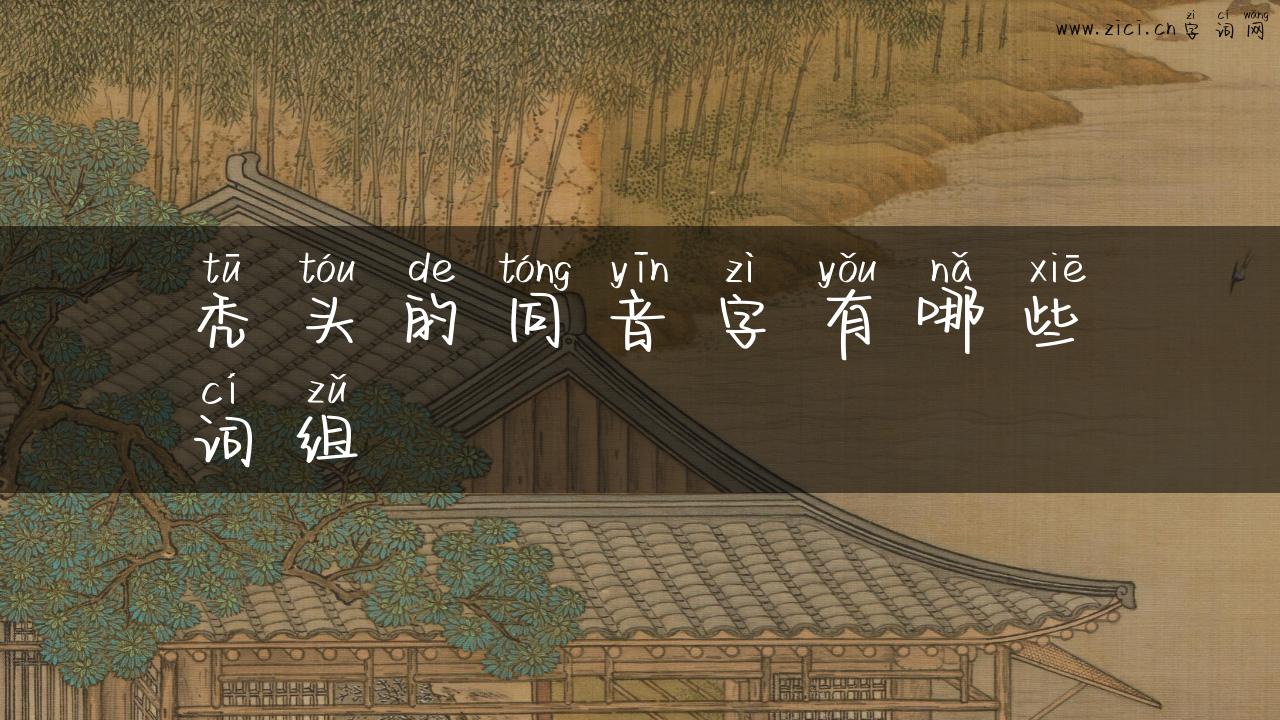 秃头的同音字有哪些词组