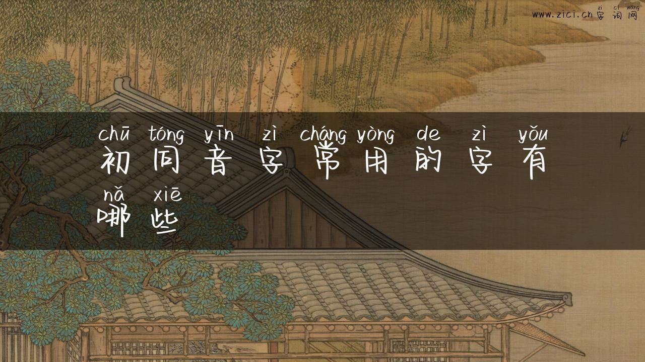 初同音字常用的字有哪些