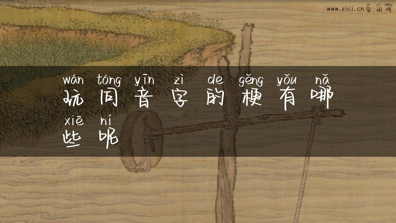 玩同音字的梗有哪些呢