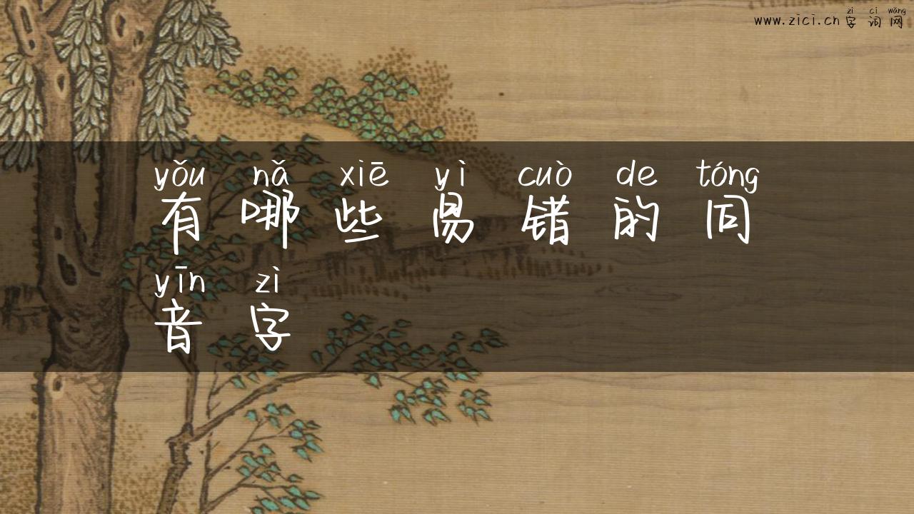 有哪些易错的同音字