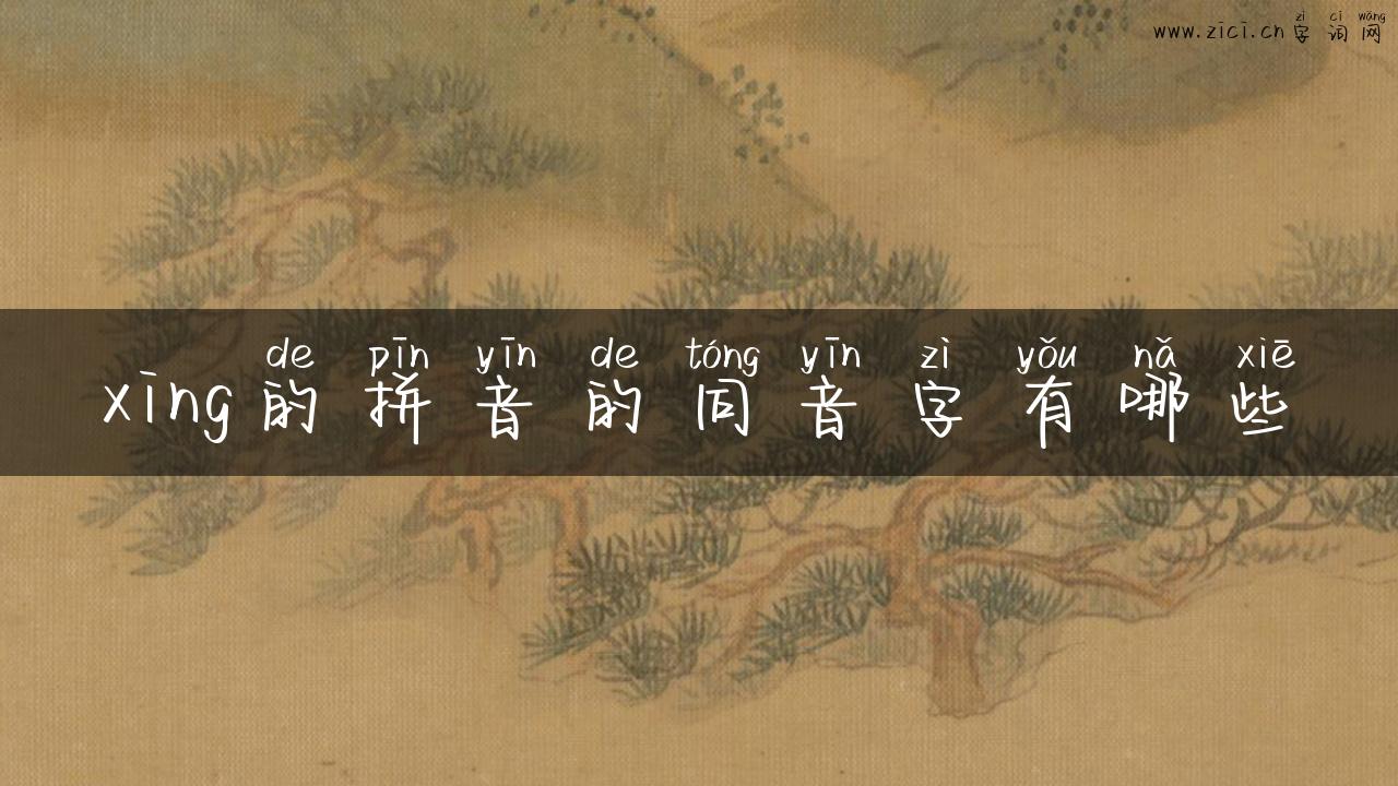 xing的拼音的同音字有哪些