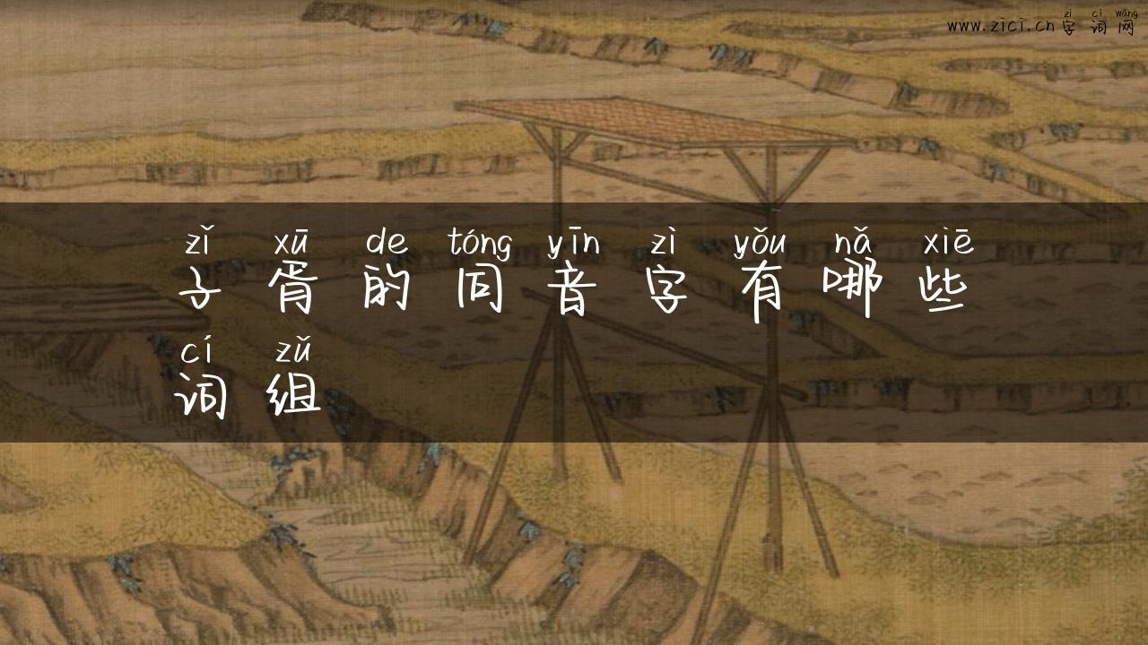 子胥的同音字有哪些词组