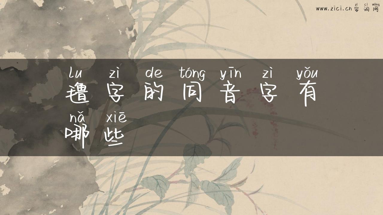 氇字的同音字有哪些