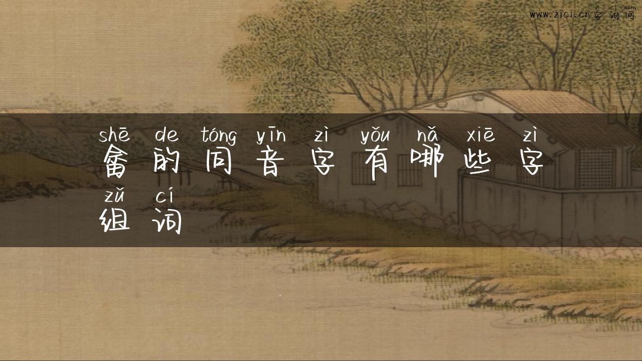 畲的同音字有哪些字组词