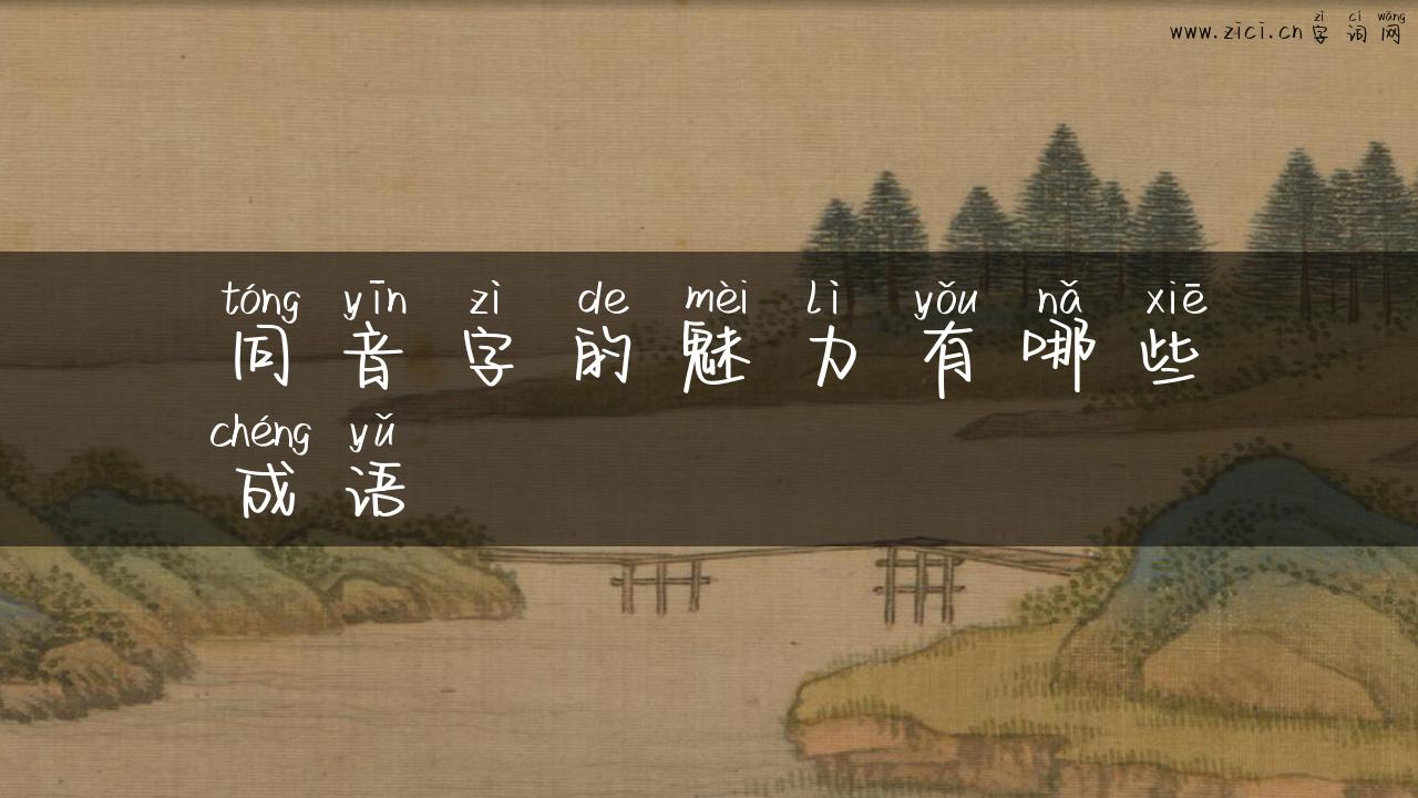 同音字的魅力有哪些成语