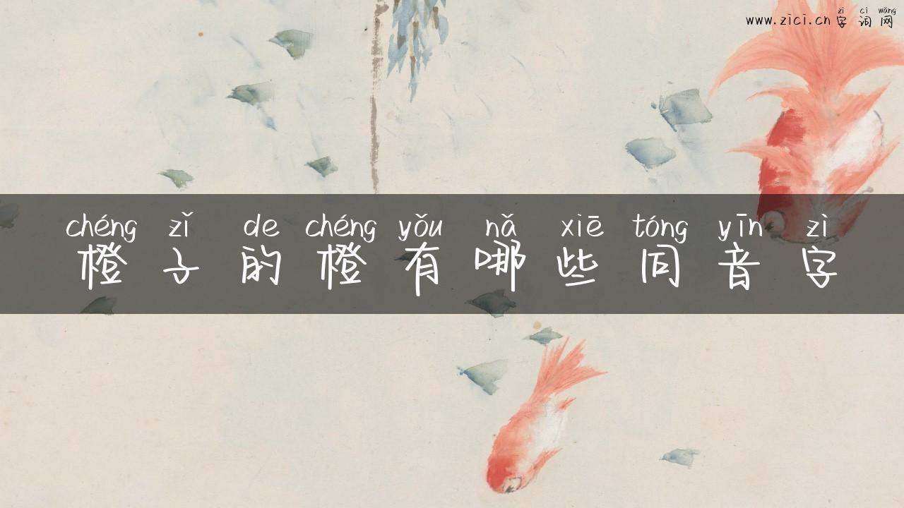 橙子的橙有哪些同音字