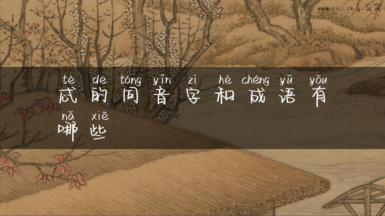 忒的同音字和成语有哪些