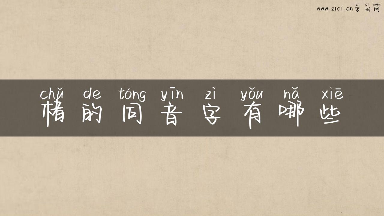 楮的同音字有哪些