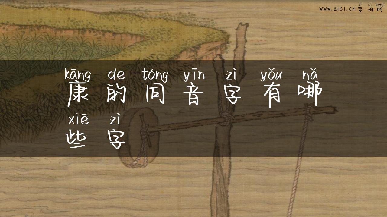 康的同音字有哪些字