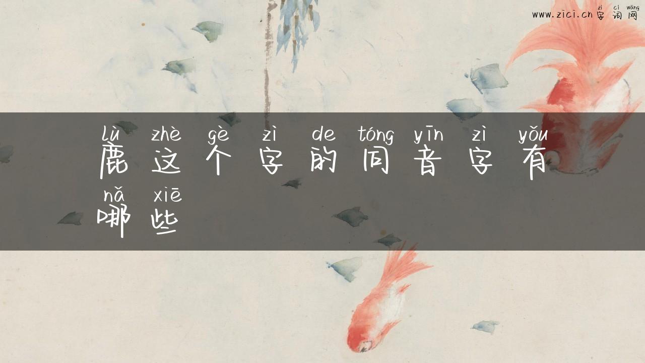 鹿这个字的同音字有哪些