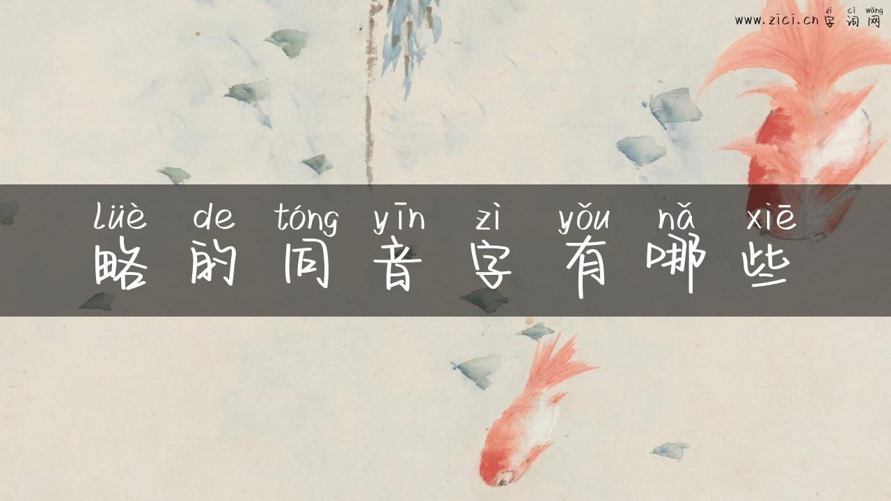 略的同音字有哪些