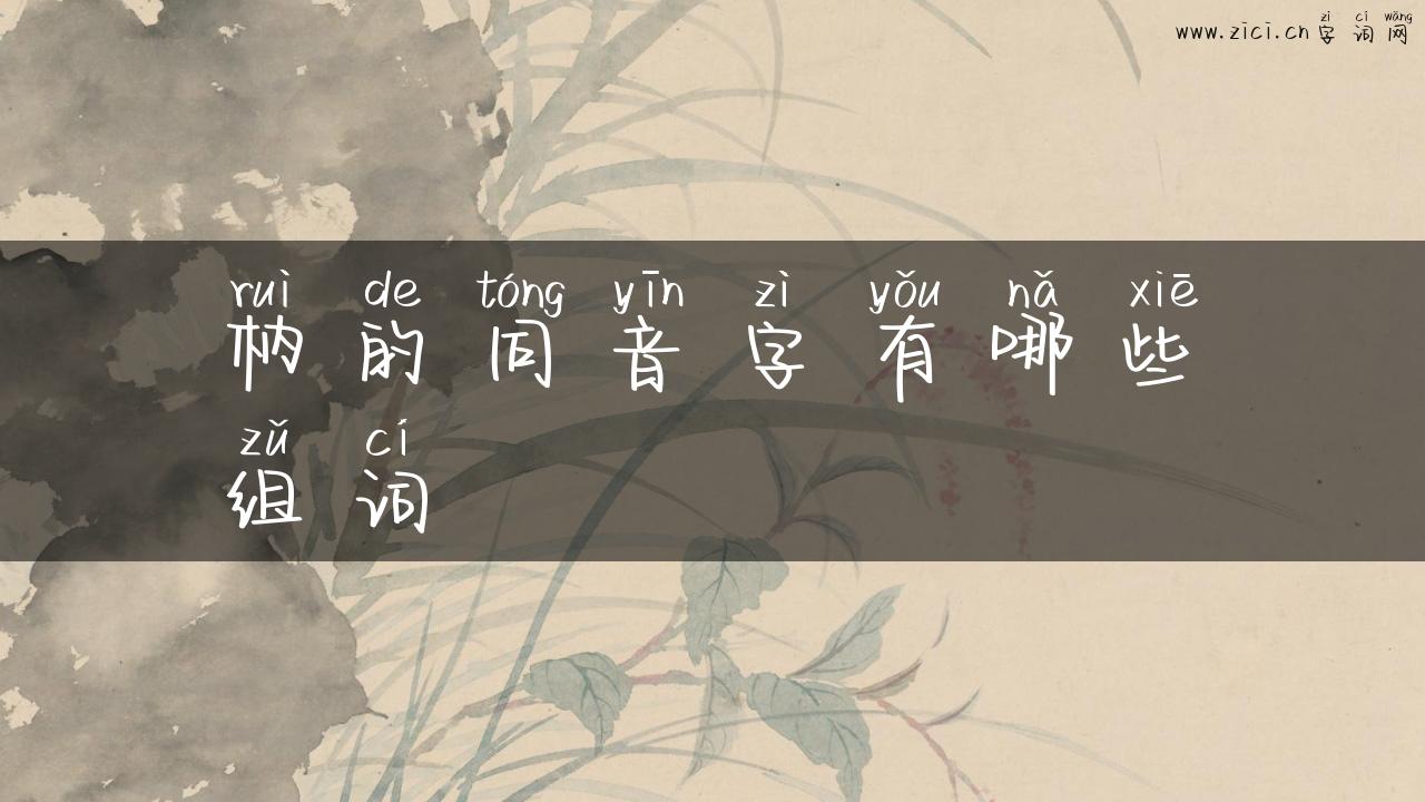 枘的同音字有哪些组词