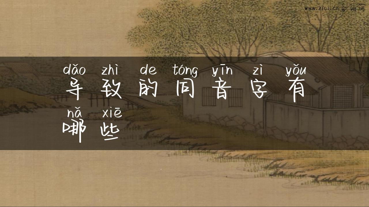 导致的同音字有哪些