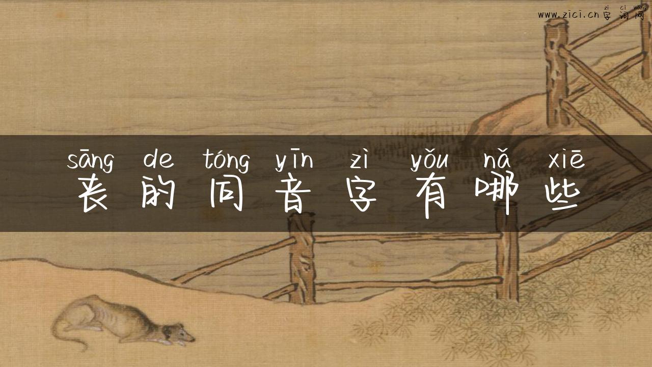 丧的同音字有哪些