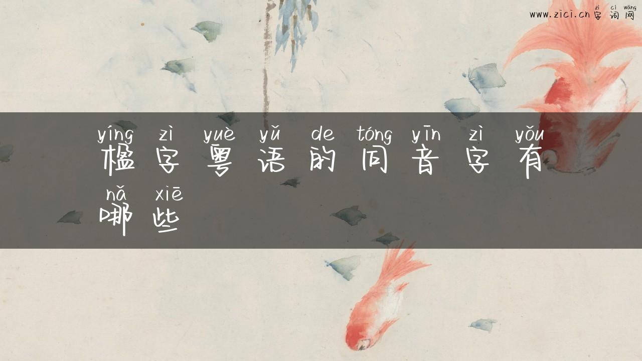 楹字粤语的同音字有哪些