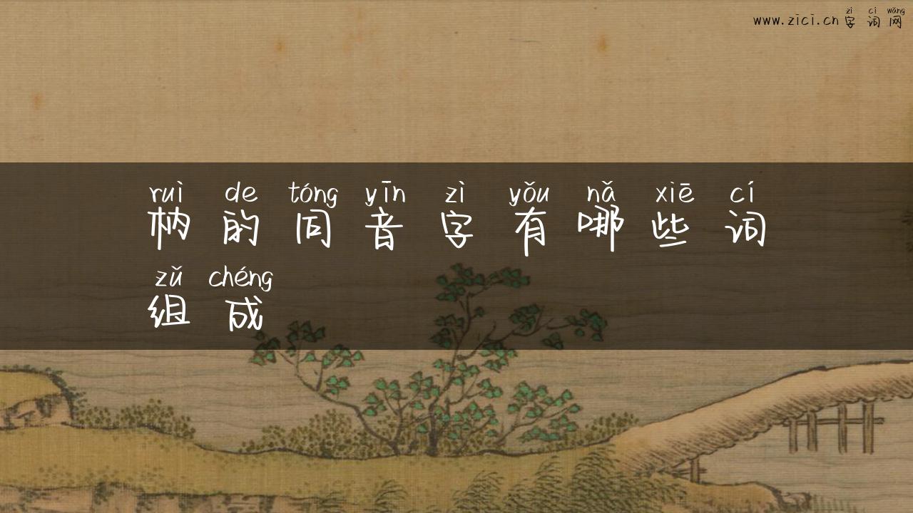 枘的同音字有哪些词组成