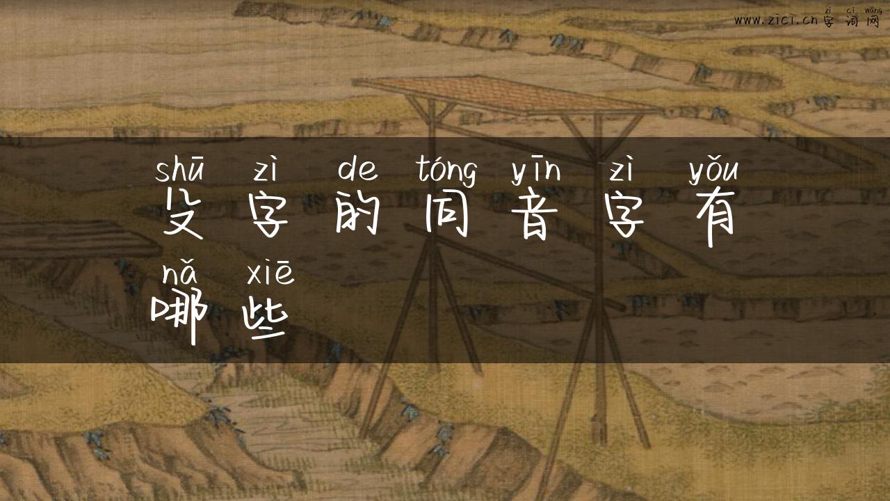 殳字的同音字有哪些