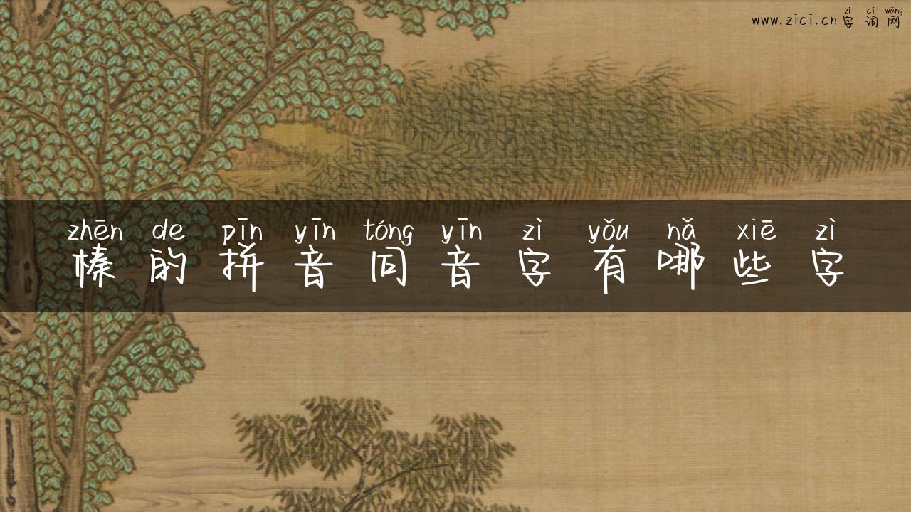 榛的拼音同音字有哪些字