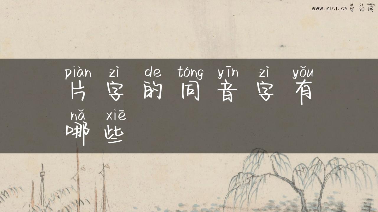 片字的同音字有哪些