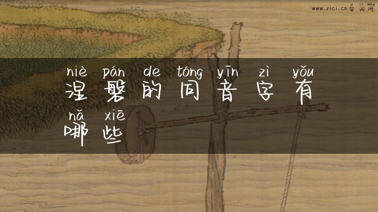 涅磐的同音字有哪些
