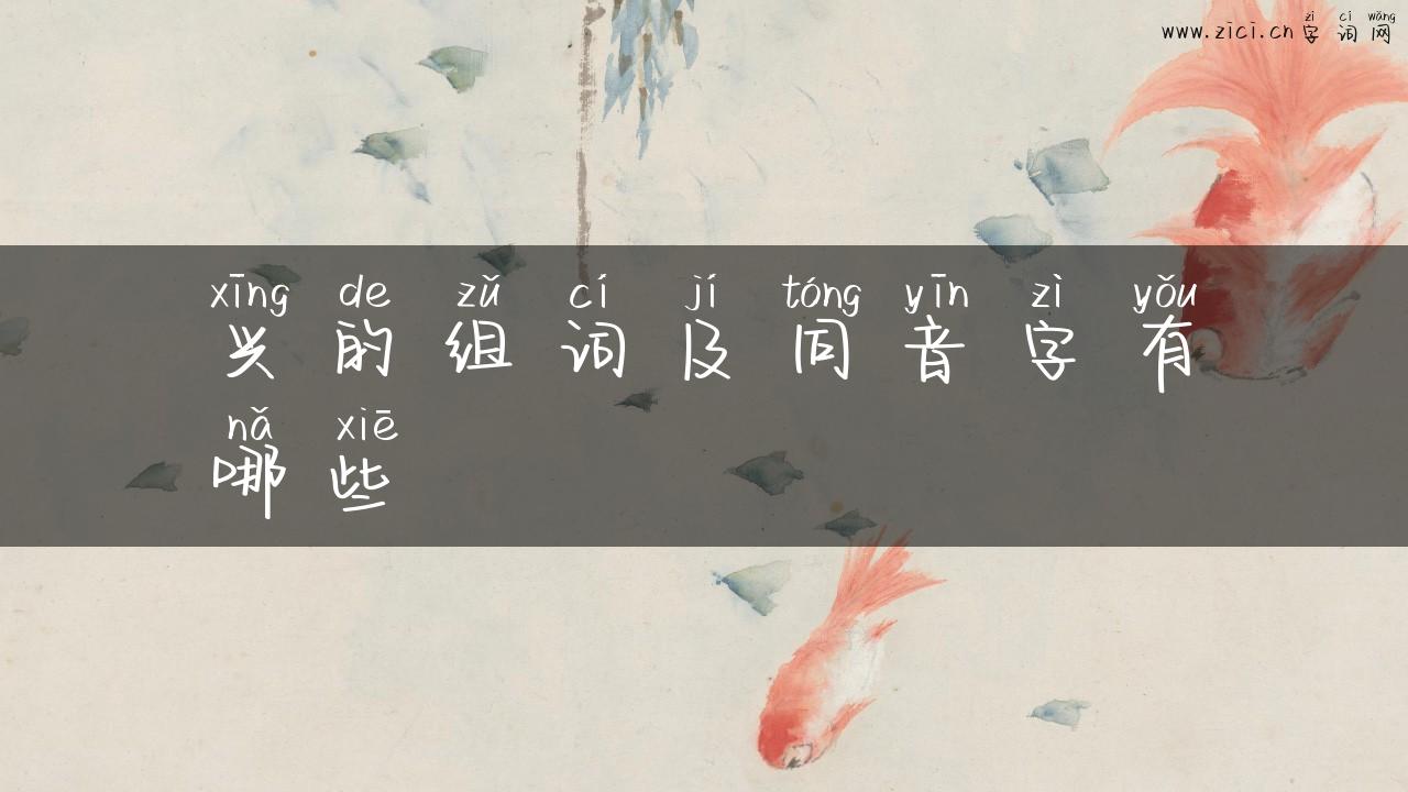 兴的组词及同音字有哪些