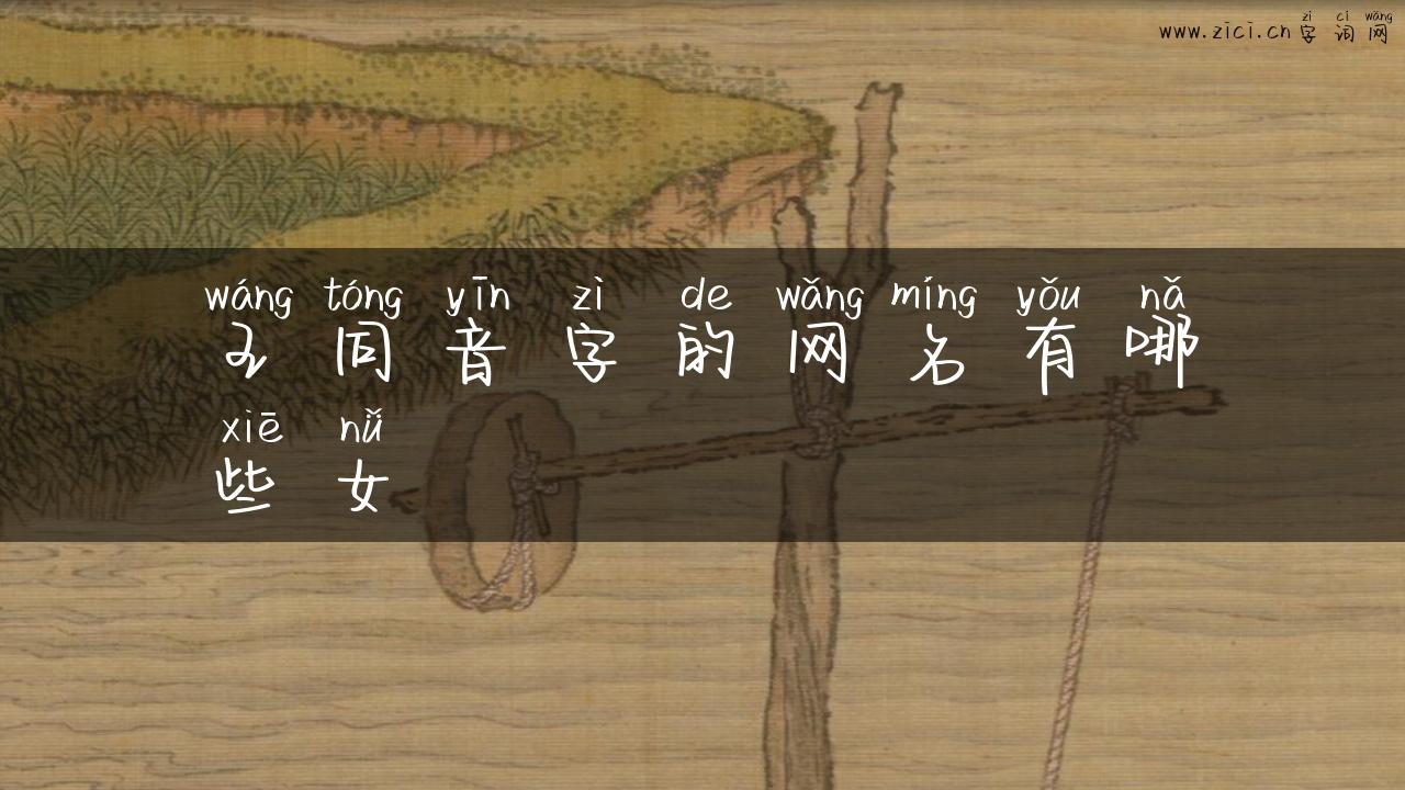 王同音字的网名有哪些女
