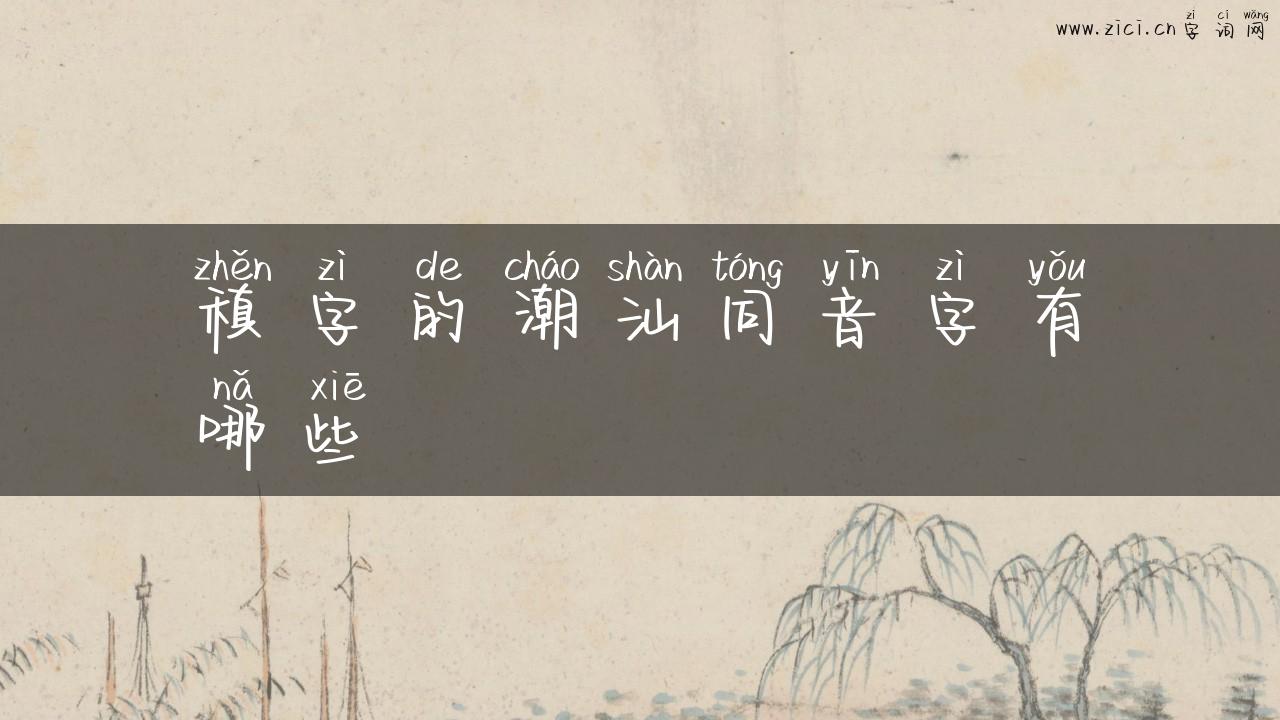 稹字的潮汕同音字有哪些
