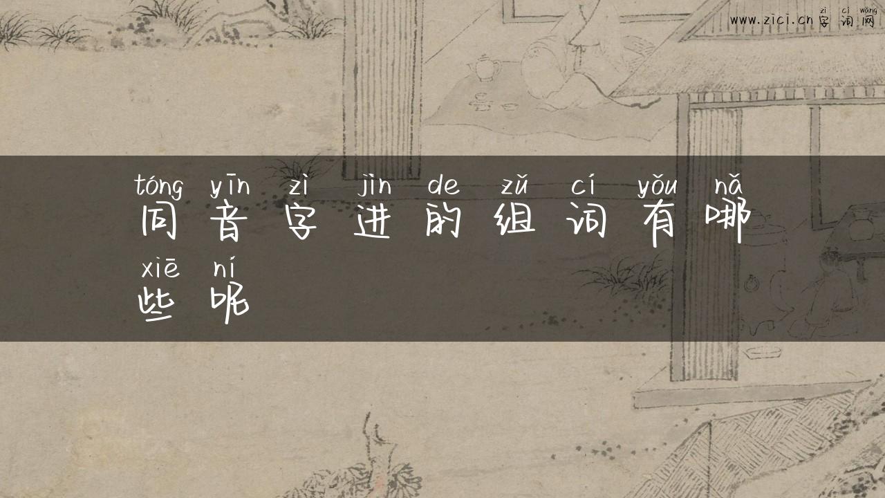 同音字进的组词有哪些呢
