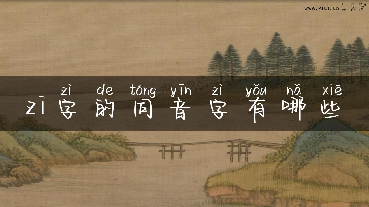 zi字的同音字有哪些