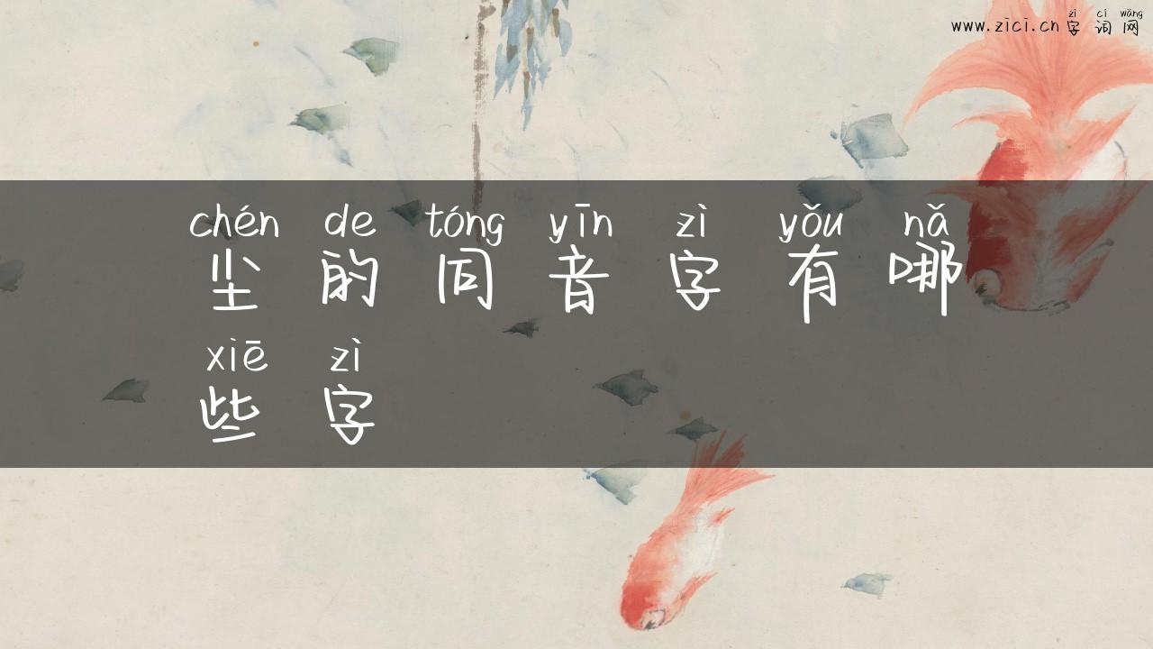 尘的同音字有哪些字