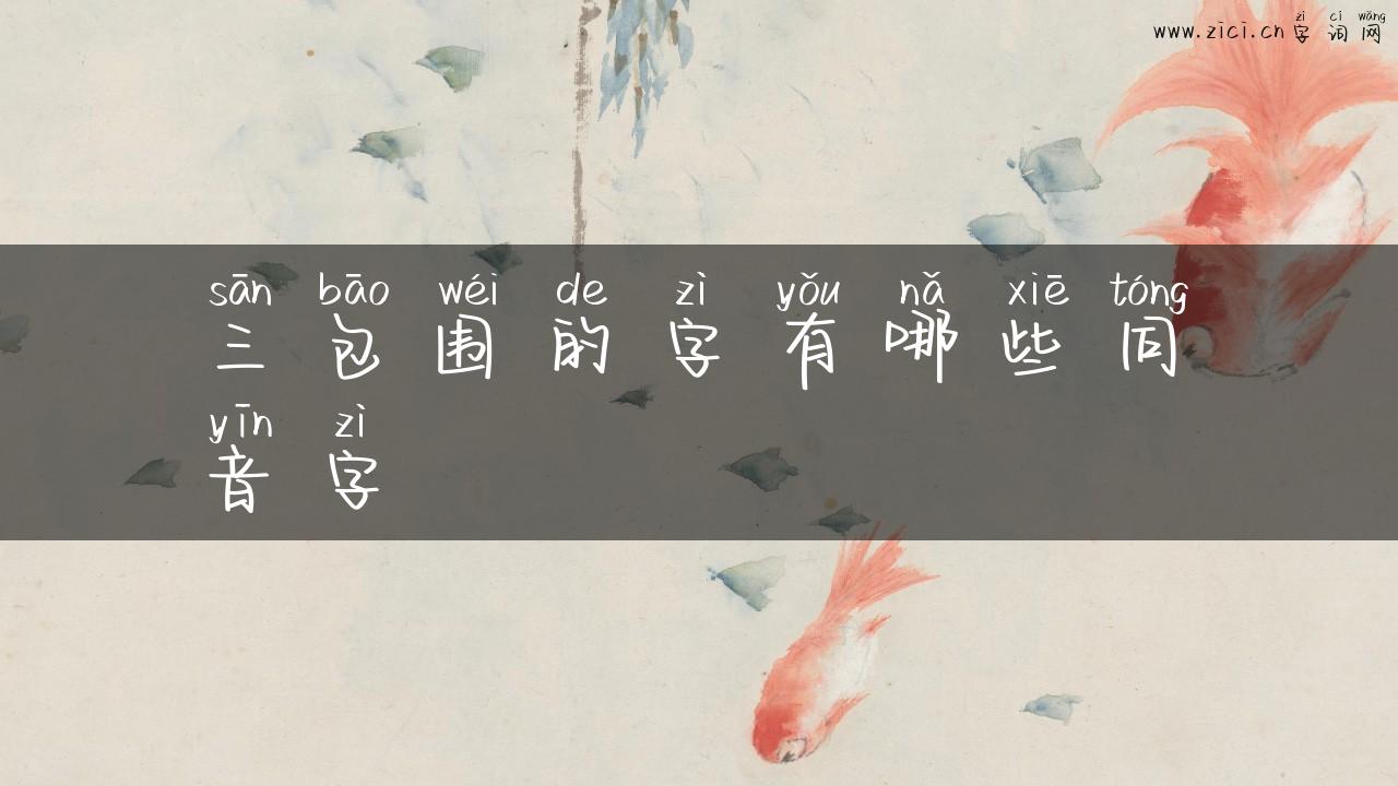 三包围的字有哪些同音字