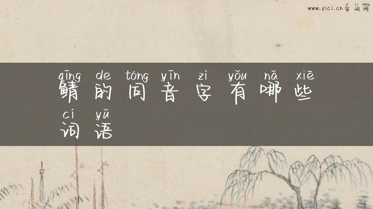 鲭的同音字有哪些词语