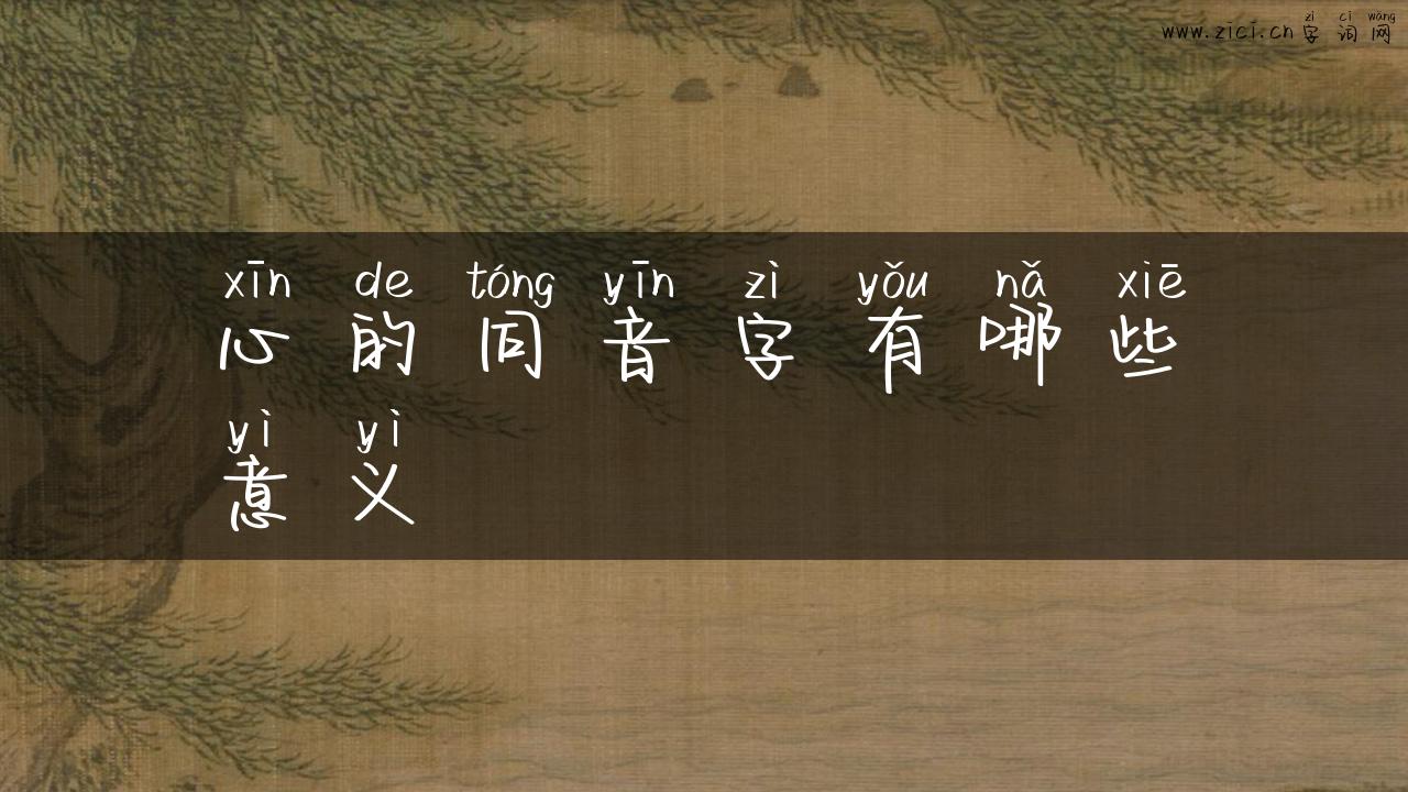 心的同音字有哪些意义