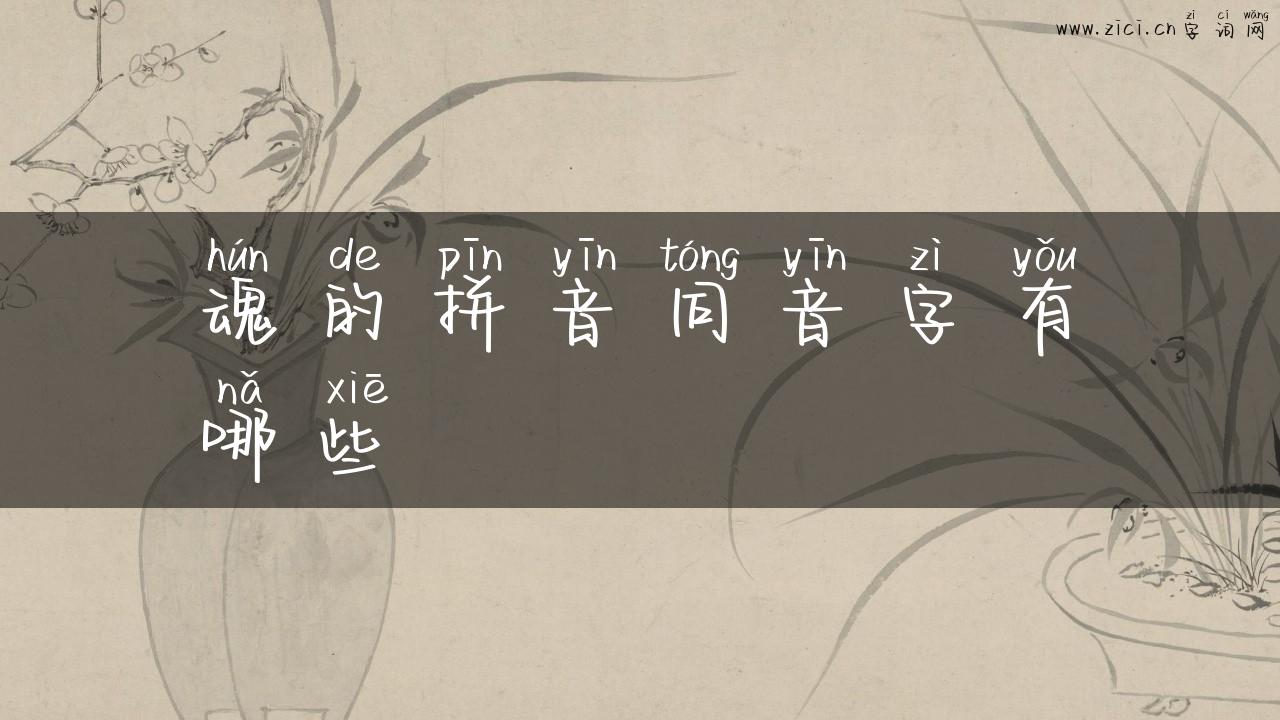 魂的拼音同音字有哪些