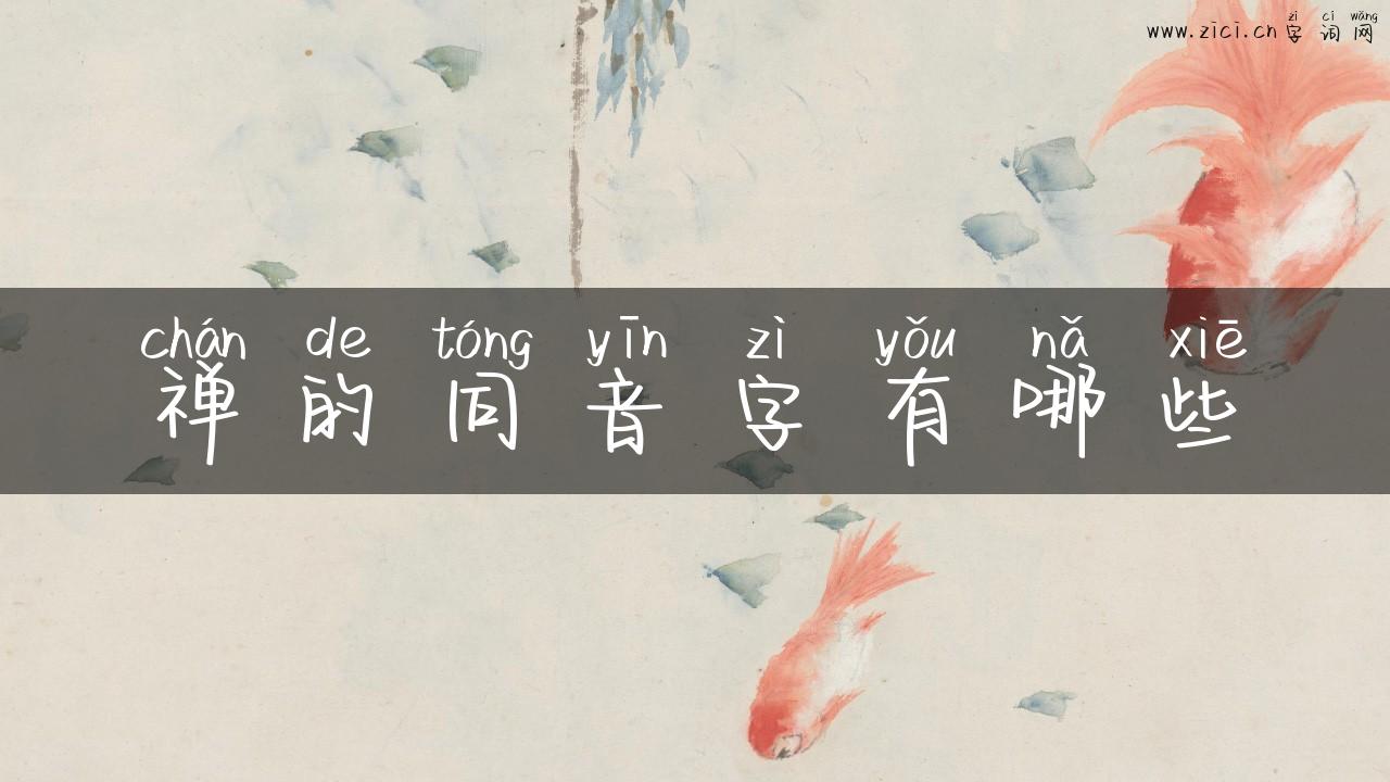 禅的同音字有哪些