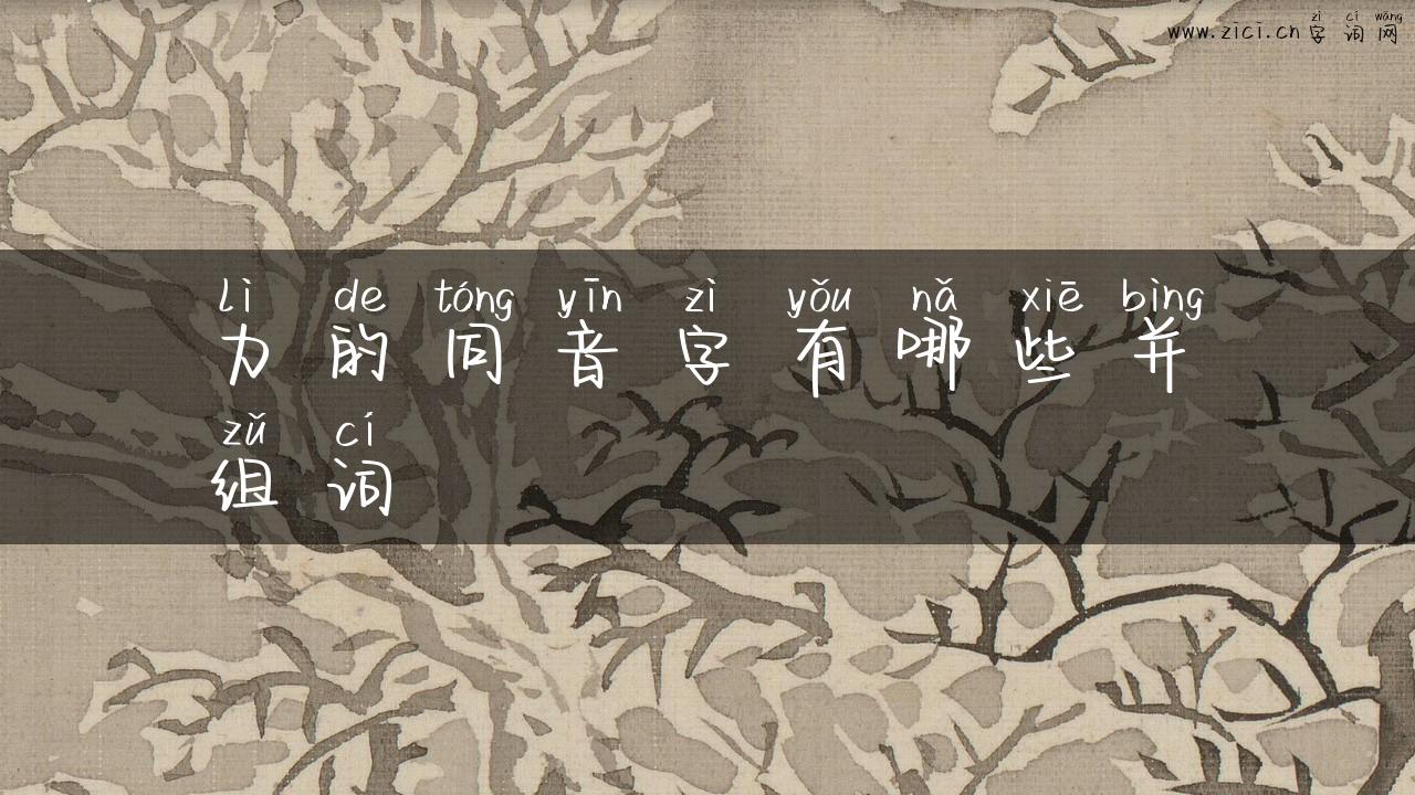 力的同音字有哪些并组词