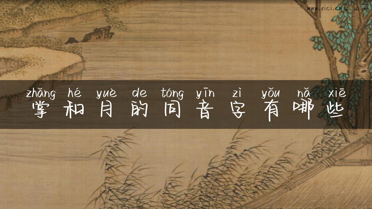 掌和月的同音字有哪些