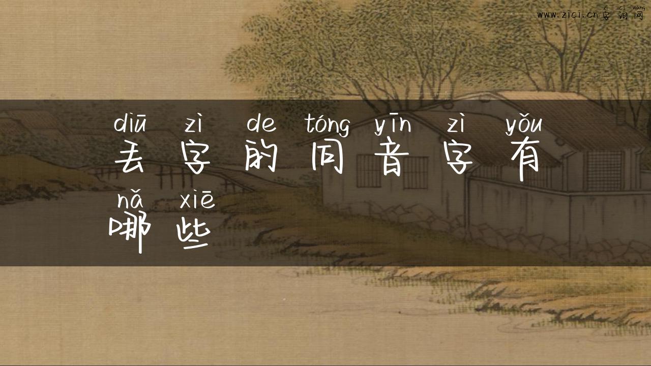 丢字的同音字有哪些